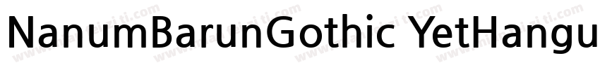 NanumBarunGothic YetHangul字体转换